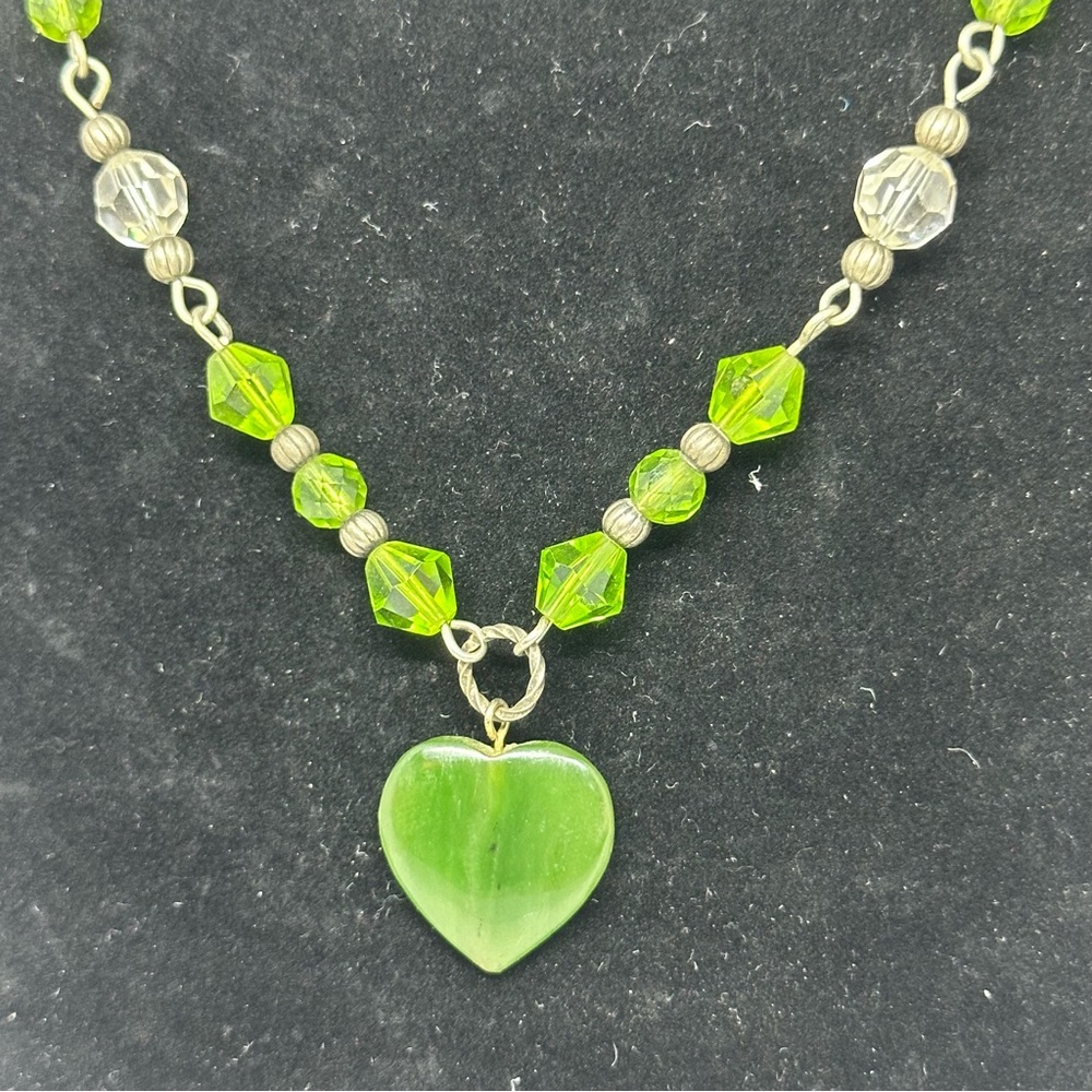 Jade Heart Pendant Necklace